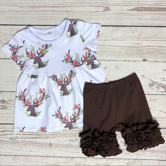 2pc. Deer and Ruffle Shorts Set - Picture 8 of 8
